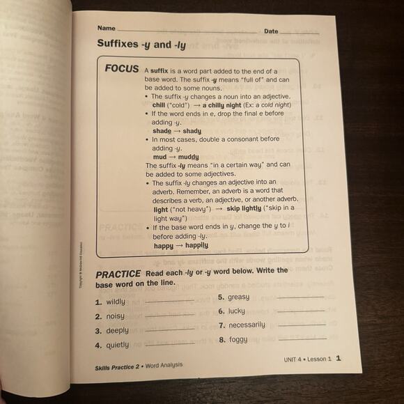 Open Court Skills Practice Book 2 Workbook Grade 3 Unused Writing Spelling - Picture 9 of 13